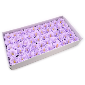 50x Craft Soap Flower - Small Peony - Purple