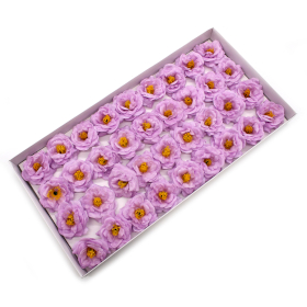 36x Craft Soap Flower - Camellia - Light Purple