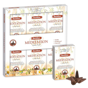 6x Aromatherapy Backflow Cones - Meditation