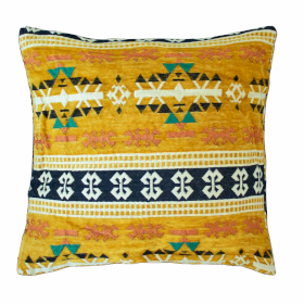 2x Kilim Cushion Covers 40x40cm - Yellow