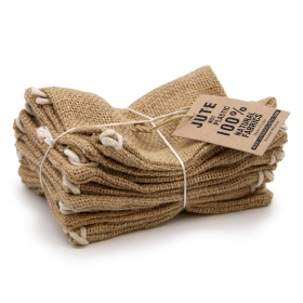 10x Extra Small Jute Sack - 100x150mm