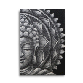 Grey Half Buddha Mandala 60x80cm