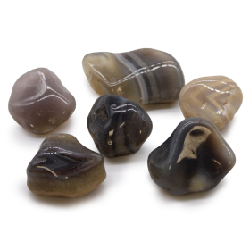 6x Large African Tumble Stone - Grey Agate - Botswana