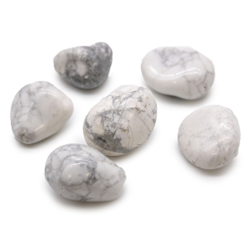 6x Large African Tumble Stone - White Howlite - Magnesite