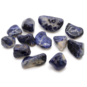 12x Medium African Tumble Stones - Sodalite - Pure Blue