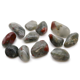 12x Medium African Tumble Stones - Bloodstone - Sephtonite