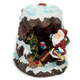 3x Christmas Santa\'s Grotto Backflow Incense Burner