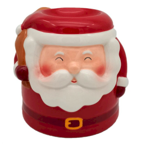 3x Santa Shaped Christmas Ceramic Oil Burner