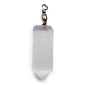 3x Selenite Obelisk Pendant