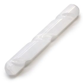 Selenite Spiral Wand - 16 cm ( Round Both Ends)