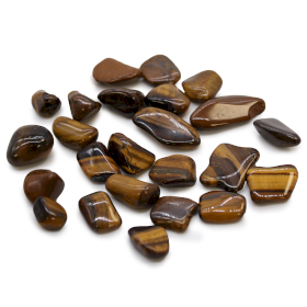 24x Small African Tumble Stone - Tigers Eye - Golden