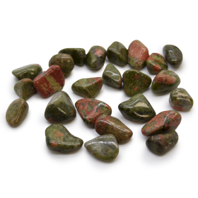 24x Small African Tumble Stone - Unakite