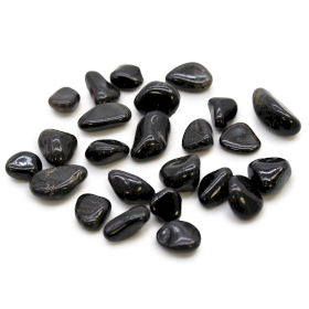 24x Small African Tumble Stone - Black Onyx