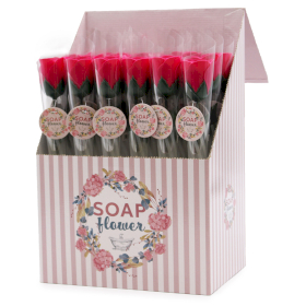 24x Soap Flower - Small Red Rose