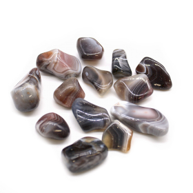 24x Pack of 24 Tumble Stones - Grey Agate