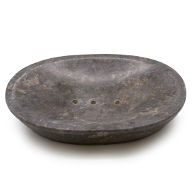 Classic Oval Grey Marble Soap Dish