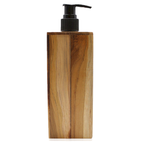 6x Teakwood Soap Dispensers Square - 250ml