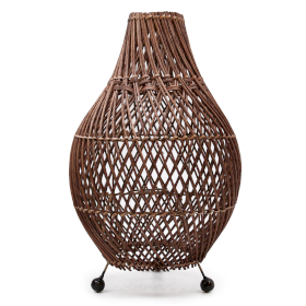 Rattan Table Lamps - Dark Brown