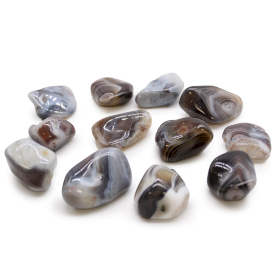 18x XL Tumble Stones - Grey Agate