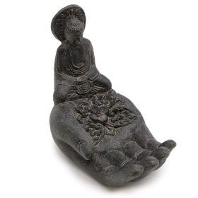 Buddha & Hand Incense Burner (black)