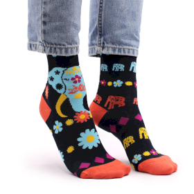 3x Hop Hare Bamboo Socks - Lucky Elephant S/M