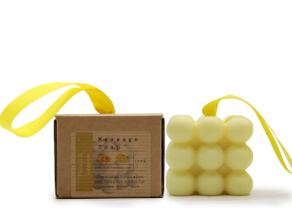 3x Boxed Single Massage Soaps - Peach & Lemon
