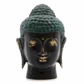 Medium Antique Brass Buddha Head