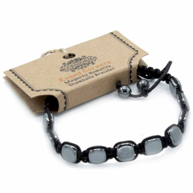 3x Magnetic Hematite Shamballa Bracelet -  Round Corners