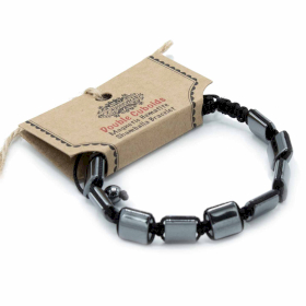 3x Magnetic Hematite Shamballa Bracelet -  Double Cuboids
