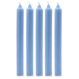 100x Bulk Solid Colour Dinner Candles - Rustic Sea Blue