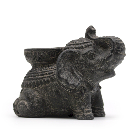 Elephant Incense & Candle Holder (black antique)