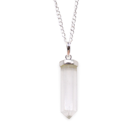 Gemstone Classic Point Pendant - Rock Quartz