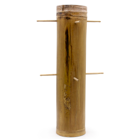 Bamboo Display Tube Stand 8 Pegs - 68x15cm