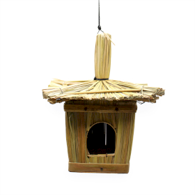 6x Small Square Seagrass Bird Box 18x13cm