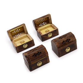 8x Mini Incense Cone Smoke Box - Mango Wood