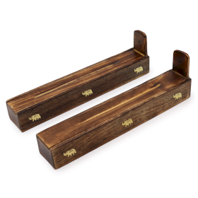 2x Mango Wood Incense Box - Assorted