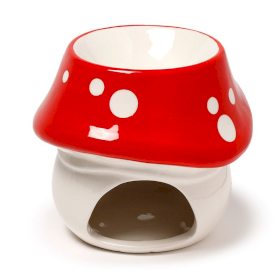 3x Fairy Toadstool House Ceramic Oil Burner