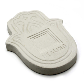 Healing Incense Plate - White Stone Effect