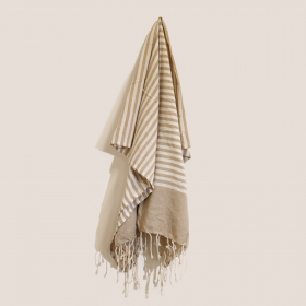 Cotton Pareo Throw - 100x180 cm - Warm Sand