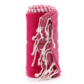 Cotton Pareo Towel - 100x180 cm - Hot Pink