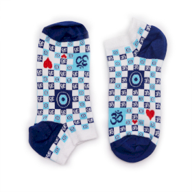 3x Hop Hare Bamboo Socks Low - Ohm Evil Eye S/M