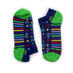 3x Hop Hare Bamboo Socks Low  - 7 Chakra S/M