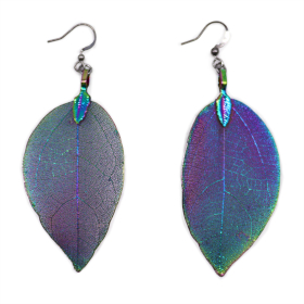 Earrings - Bravery Leaf - Multicoloured