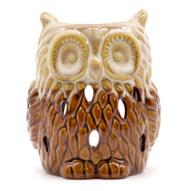 6x Classic Rustic Oil Burner - Owl (assorted)