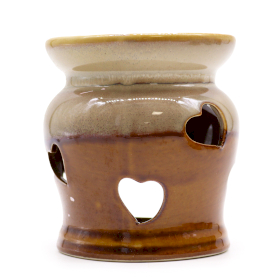 6x Classic Rustic Oil Burner - Heart Cut-out (assorted)