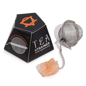 3x Raw Gemstone Tea Strainer - Carnelian