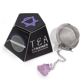 3x Raw Gemstone Tea Strainer - Amethyst Cluster