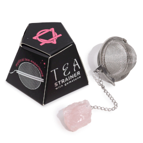 3x Raw Gemstone Tea Strainer - Rose Quartz