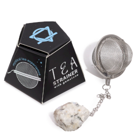 3x Raw Gemstone Tea Strainer - Rainbow Moonstone