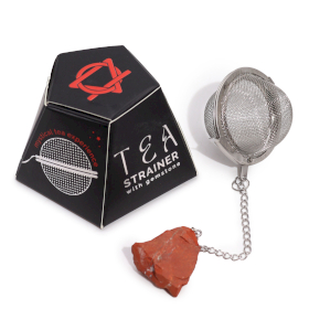 3x Raw Gemstone Tea Strainer - Red Jasper